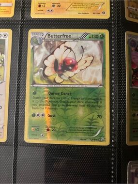 Butterfree reverse holo Pokémon TCG Card - Green Artwork